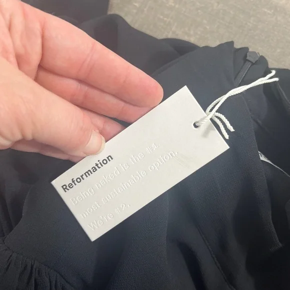 Reformation Otessa Black Mini Dress - Picture 8 of 14